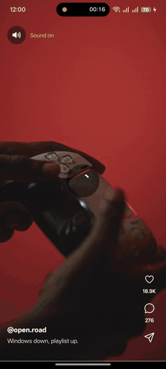 Flash Reels demo — vertical snap feed